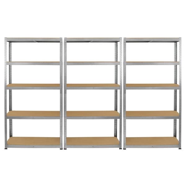 6 x GALWIX 90 cm x 180 cm x 30 cm galvaniserede hylder