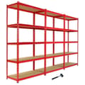 Miniatyrbillede 1 af 10: Monster Racking Z-Rax Extra Strong Steel Shelves, Red, 90cm W, 45cm D