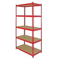 Miniatyrbillede 3 af 9: Monster Racking Z-Rax Extra Strong Steel Shelves, Red, 90cm W, 45cm D