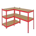 Miniatyrbillede 6 af 9: Monster Racking Z-Rax Extra Strong Steel Shelves, Red, 90cm W, 45cm D