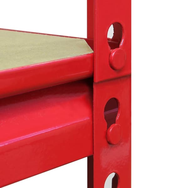 Monster Racking Z-Rax Extra Strong Steel Shelves, Red, 90cm W, 45cm D