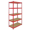 Miniatyrbillede 1 af 9: Monster Racking Z-Rax Extra Strong Steel Shelves, Red, 90cm W, 45cm D