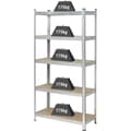 Miniatyrbild 1 av 4: TOOLCRAFT TO-7863108 Lagerhylla 175 kg (B x H x D) 900 x 1800 x 400 mm Metall, MDF galvaniskt förädlat Förzinkat, Silve
