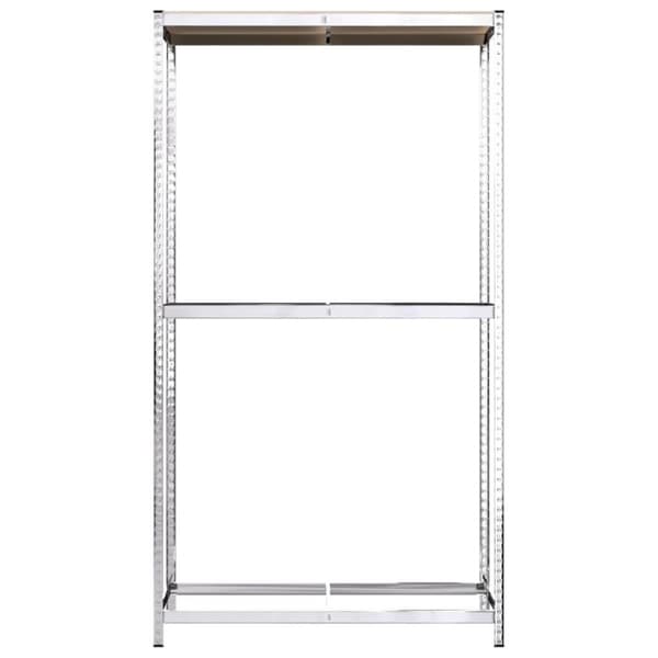vidaXL dækreol med 2 hylder 110x40x180 cm stål sølvfarvet