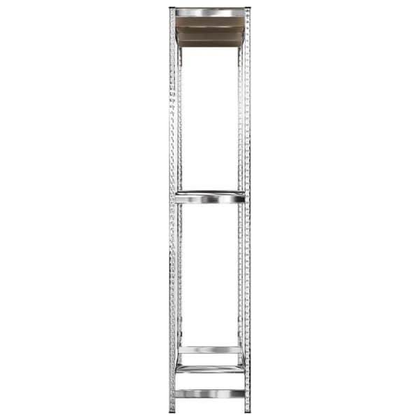 vidaXL dækreol med 2 hylder 110x40x180 cm stål sølvfarvet