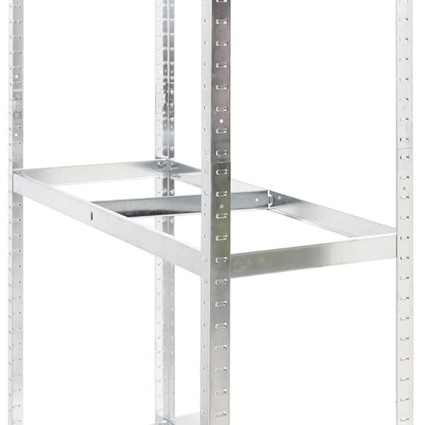 vidaXL dækreol med 2 hylder 110x40x180 cm stål sølvfarvet