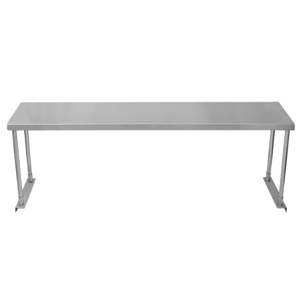 Enkeltlagshylder til 6 fod forberedelsesbord Cateringbænk Kommercielt køkken Kraftig overhylde i rustfrit stål 180 x 75 x 30 cm (BxHxD)