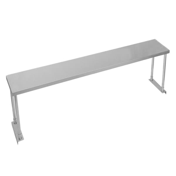 Enkeltlagshylder til 6 fod forberedelsesbord Cateringbænk Kommercielt køkken Kraftig overhylde i rustfrit stål 180 x 75 x 30 cm (BxHxD)
