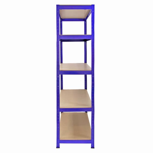 3 x 90 cm blå opbevaringsenheder med 4200 kg vægtkapacitet og gummihammer