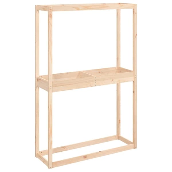 vidaXL Dekkstativ svart 120x40x180 cm heltre furu