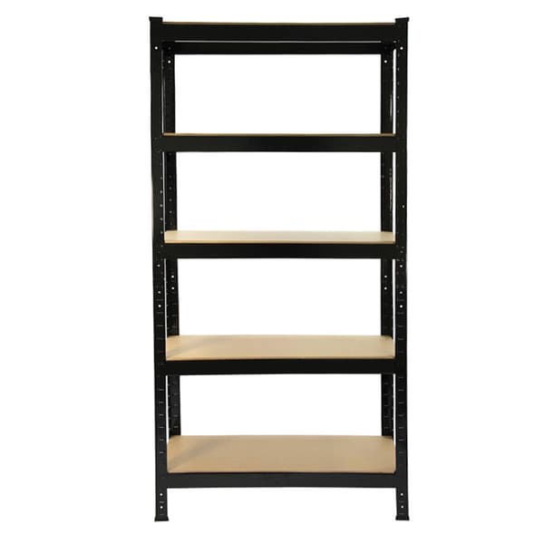 T-Rax 10 x Robust Sort Lagerreol Værkstedsreol Garagereol Værksteds Garage Opbevaring MDF Hylder Boltfri Boltløs Stål 150 x 75 x 30 cm