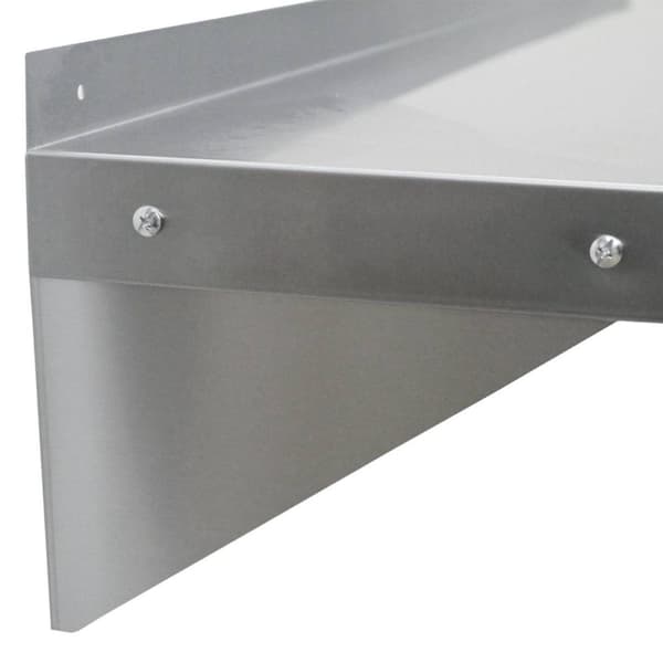 5ft Stainless Steel Catering Bench & 2 Wall Mounted Shelves Commercial Kitchen Work Prep Table Worktop Backsplash 2 Tier Adjustable Heavy Duty