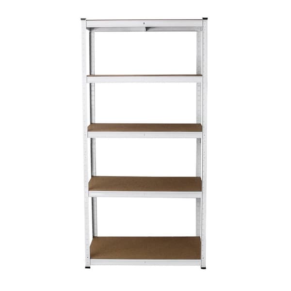 E-Rax Vita Hyllenheter 90x40x180 Praktiskt och Hållbart Galvaniserat Stål för Garage och Verkstäder - Kapacitet 200 kg/hylla - 100% Bultlös Montering