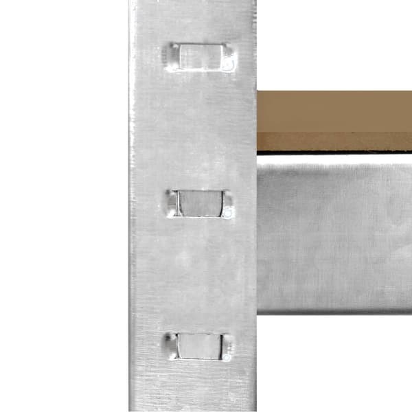 E-Rax reoler 90x40x180 Praktisk og holdbart galvaniseret stål til garager og værksteder - Kapacitet 200 kg/hylde - 100 % boltløs montage
