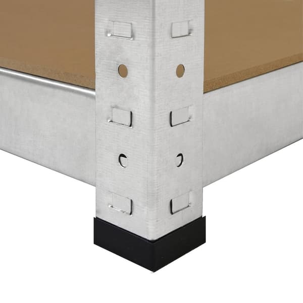 E-Rax reoler 90x40x180 Praktisk og holdbart galvaniseret stål til garager og værksteder - Kapacitet 200 kg/hylde - 100 % boltløs montage