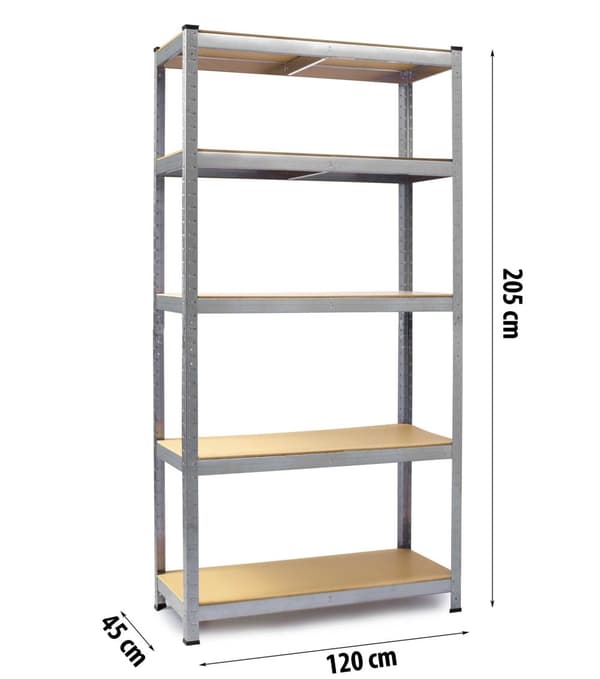 Hylla 205 x 120 x 45 - Förvaringsställ - Galvaniserad