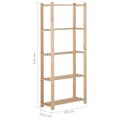 Miniatyrbillede 7 af 8: vidaXL opbevaringsreol i 5 niveauer 80x28,5x170 cm massivt fyrretræ -  Industrielle reoler