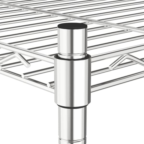 vidaXL Förvaringshylla med hjul 5 hyllplan 75x35x155 cm krom 250 kg -  Lagerhyllor