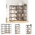 Miniatyrbild 1 av 11: The Living Store Förvaringshyllor 2st antracit stål & konstruerat trä 5 hyllplan -  Lagerhyllor