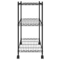 Miniatyrbild 5 av 8: The Living Store Förvaringshylla med hjul 3 hyllplan 60x35x81 svart 150 kg -  Lagerhyllor