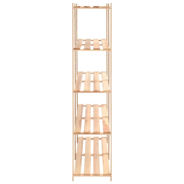 The Living Store Förvaringshylla 5 hyllor 5 st 170x38x170 cm massiv furu 500 kg - Lagerhyllor