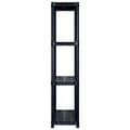 Miniatyrbillede 5 af 9: The Living Store opbevaringsreol 4 hylder 122x30,5x130 cm plastik sort -  Industrielle reoler