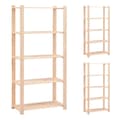 Miniatyrbillede 2 af 9: Industrielle reoler - Living reoler 3 stk. 5 hylder 80x38x170 cm massivt fyrretræ 250 kg