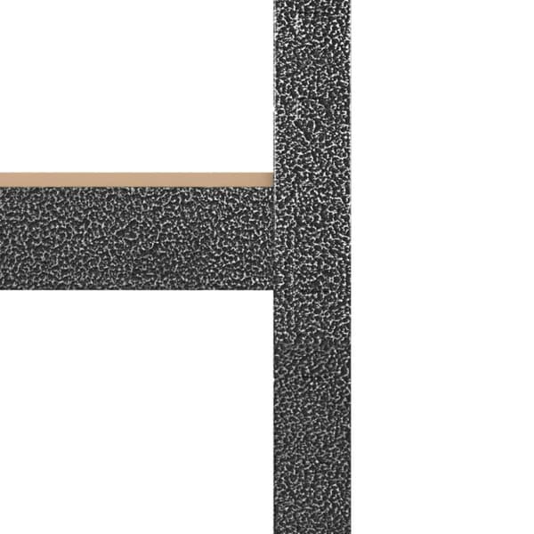Lagerhyllor - Living Slitstark hörnhylla grå stål och konstruerat trä 5 hyllplan