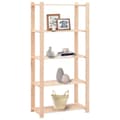 Miniatyrbillede 3 af 9: Industrielle reoler - Living reoler 5 stk. 5 hylder 80x38x170 cm massivt fyrretræ 250 kg
