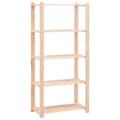 Miniatyrbillede 4 af 9: Industrielle reoler - Living reoler 5 stk. 5 hylder 80x38x170 cm massivt fyrretræ 250 kg
