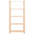 Miniatyrbillede 5 af 9: Industrielle reoler - Living reoler 5 stk. 5 hylder 80x38x170 cm massivt fyrretræ 250 kg