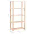 Miniatyrbillede 9 af 9: Industrielle reoler - Living reoler 5 stk. 5 hylder 80x38x170 cm massivt fyrretræ 250 kg