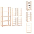 Miniatyrbillede 1 af 9: Industrielle reoler - Living reoler 5 stk. 5 hylder 80x38x170 cm massivt fyrretræ 250 kg