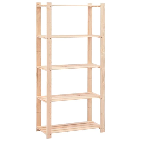 Industrielle reoler - Living reoler 2 stk. 5 hylder 80x38x170 cm massivt fyrretræ 250 kg