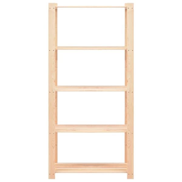 Industrielle reoler - Living reoler 2 stk. 5 hylder 80x38x170 cm massivt fyrretræ 250 kg
