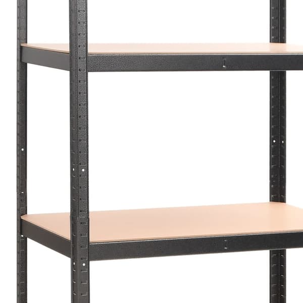 Teollisuushyllyt - Living 5-tasoinen lujatekoinen hylly 2kpl harmaa teräs ja tekninen puu