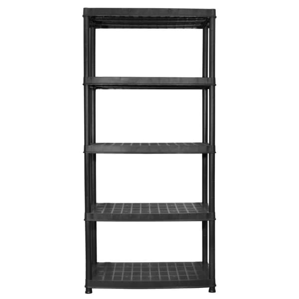 Lagerhyllor - Living Förvaringshylla 5 hyllor svart 91,5x45,7x185 cm plast