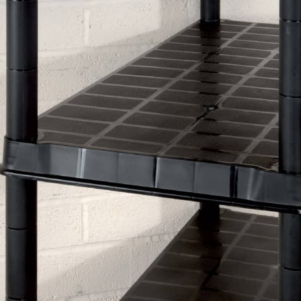 Lagerhyllor - Living Förvaringshylla 5 hyllor svart 91,5x45,7x185 cm plast