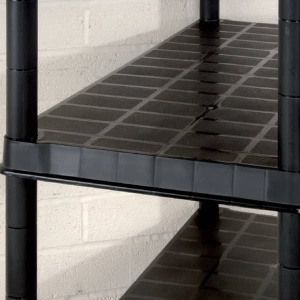 Lagerhyllor - Living Förvaringshylla 5 hyllor svart 170x40x185 cm plast