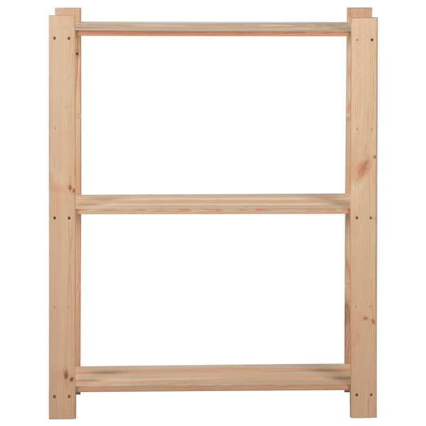Industrielle reoler - Living opbevaringsreol i 3 niveauer 60x28,5x90 cm massivt fyrretræ