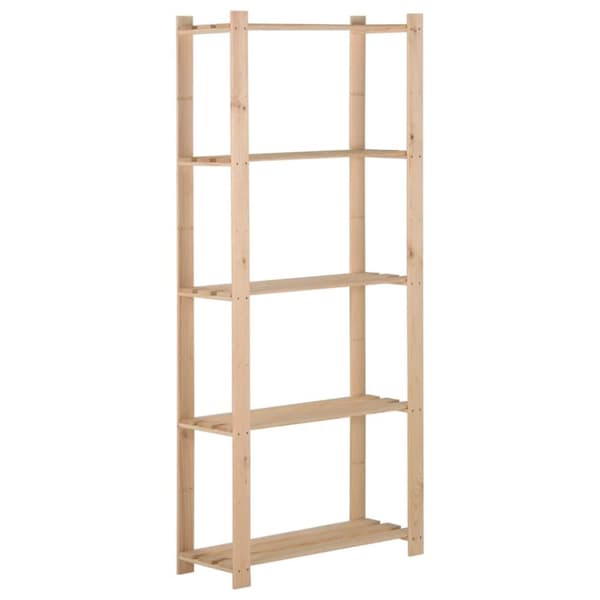 Lagerhyllor - Living Lagerhylla 5 hyllplan 80x28,5x170 cm massiv furu