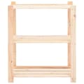 Pikkukuva 5 / 9: 3-kerroksiset varastohyllyt 2 kpl 80x38x90 cm täysi mänty 150kg - Varastohylly - Varastohyllyt - Home & Living