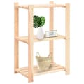 Pikkukuva 3 / 8: 3-kerroksinen varastohylly 60x38x90 cm täysi mänty 150 kg - Varastohylly - Varastohyllyt - Home & Living