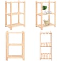 Pikkukuva 1 / 8: 3-kerroksinen varastohylly 60x38x90 cm täysi mänty 150 kg - Varastohylly - Varastohyllyt - Home & Living