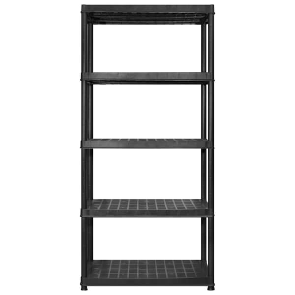 Opbevaringsreol 5 hylder 274,5x45,7x185 cm plastik sort - Opbevaringsreol - Opbevaringsreoler - Home & Living