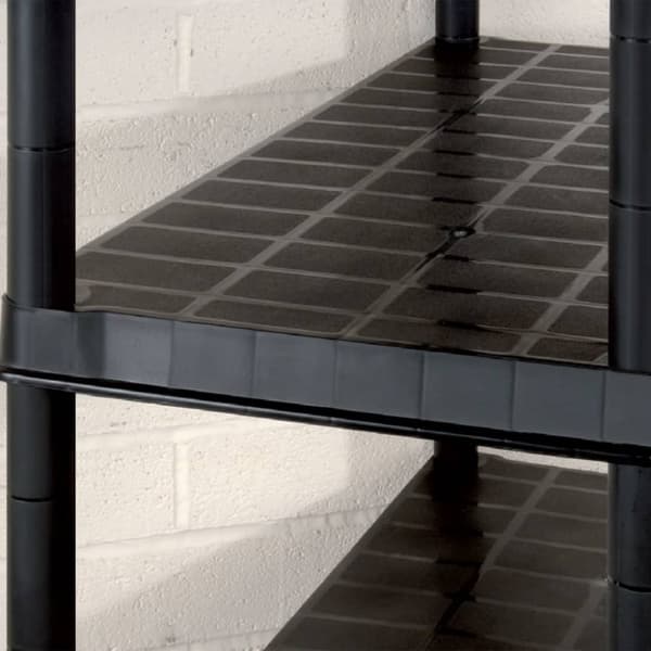 Opbevaringsreol 5 hylder 274,5x45,7x185 cm plastik sort - Opbevaringsreol - Opbevaringsreoler - Home & Living