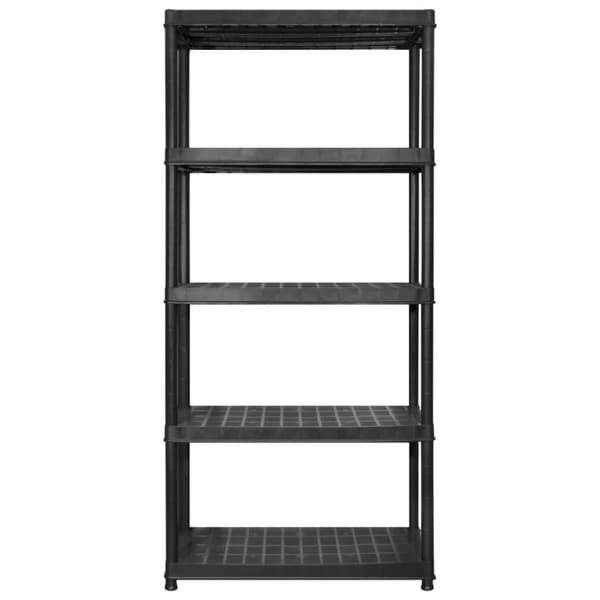 Opbevaringsreol 5 hylder 170x40x185 cm plastik sort - Opbevaringsreol - Opbevaringsreoler - Home & Living