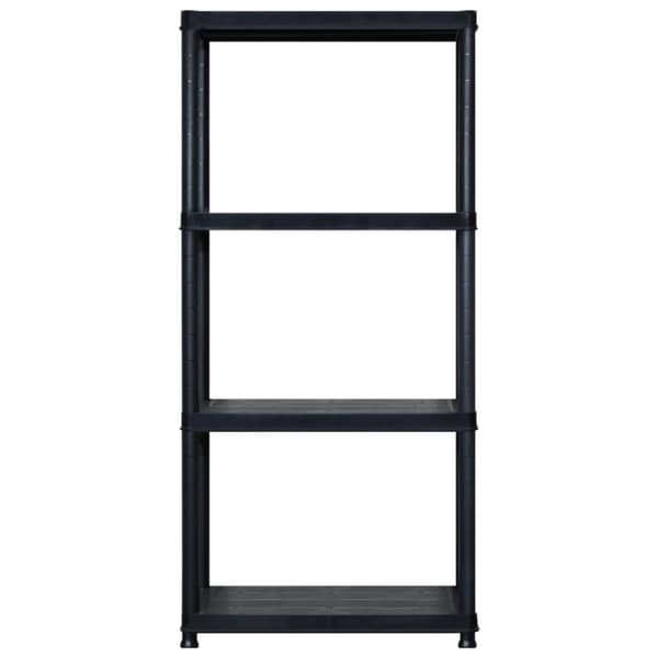 Opbevaringsreol 4 hylder 183x30,5x130 cm plastik sort - Opbevaringsreol - Opbevaringsreoler - Home & Living