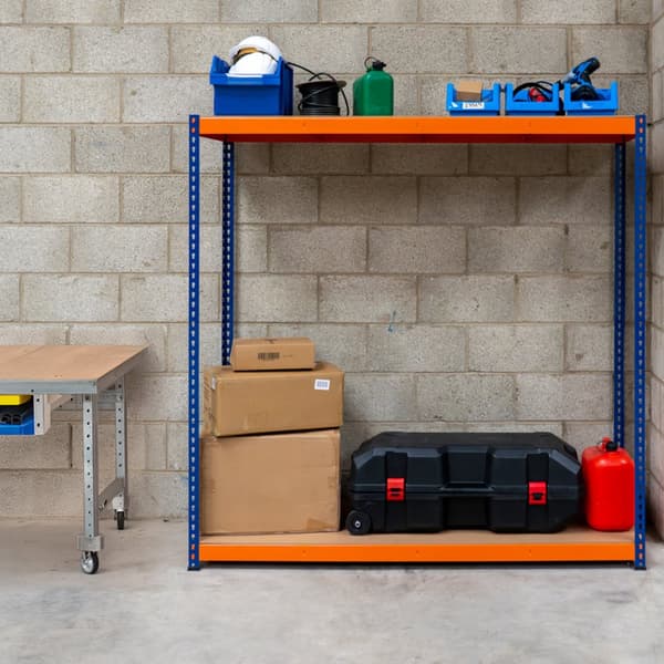 Garage Shelf S-Rax Racking System 180 x 180 x 60cm Steel Shelf 300kg Capacity Per Shelf Adjustable Layout Boltless Mounting 3 Support Rods Warehouse