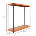 Pikkukuva 5 / 11: Garage Shelf S-Rax Racking System 180 x 180 x 60cm Steel Shelf 300kg Capacity Per Shelf Adjustable Layout Boltless Mounting 3 Support Rods Warehouse